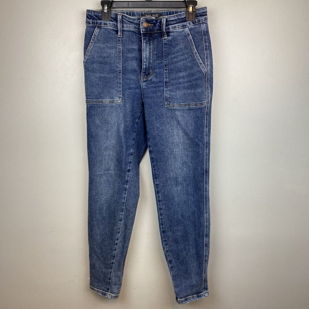 Judy blue‎ jeans women's 5 | 27x30 medium wash cargo jogger jb88779 no string